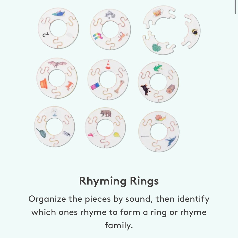 Rhyming Rings Learning Toy
